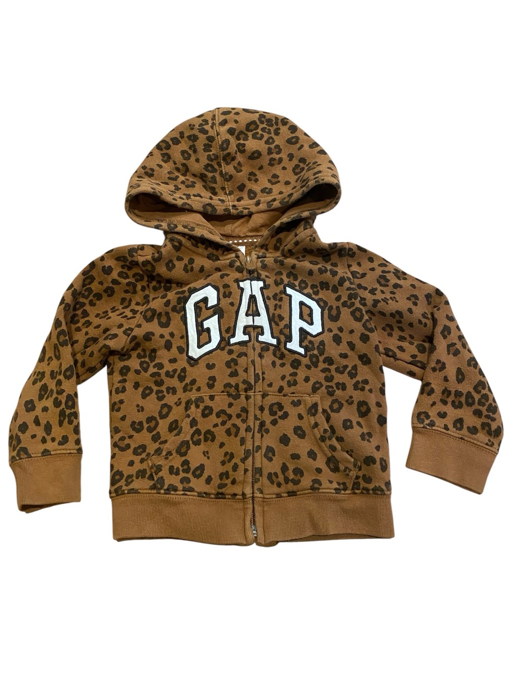 Baby Gap Sweater Girls 3T 3yr Toddler Leopard Print Zip Up Hoodie 4/$20 🛑